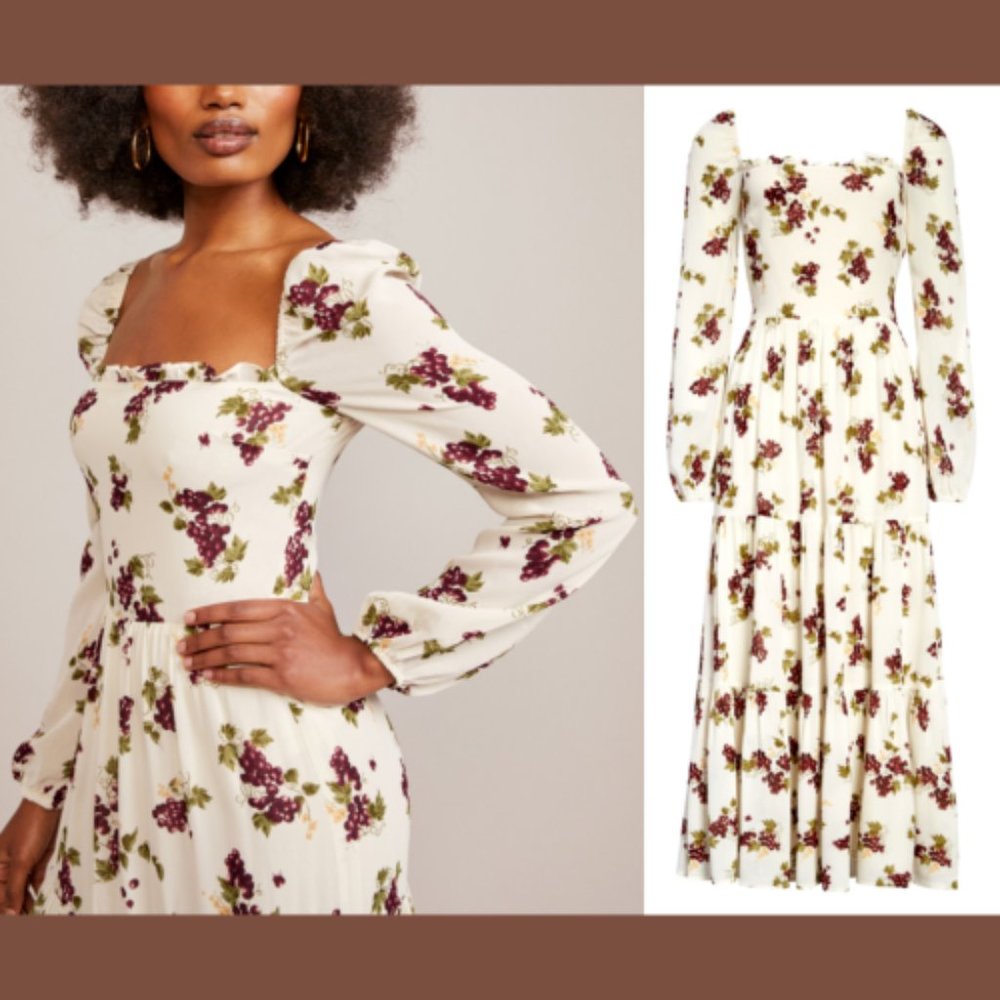 NWOT Reformation Kellie Dress in Grapevine